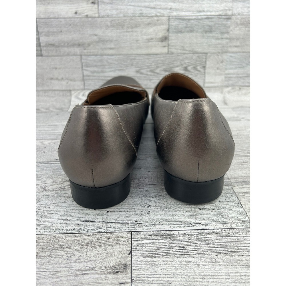 Clarks Unstructured Metallic Pewter Loafers Women's Shoes Size 9.5M - Picture 8 of 12